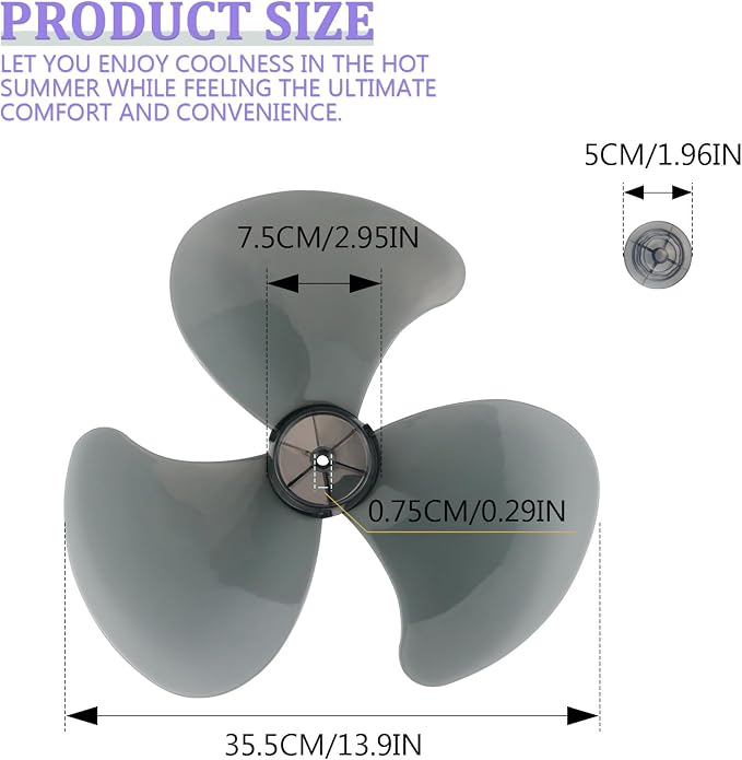 16 Inch Plastic Fan Blades Universal Household Standing Fans and Table Fans - Image 2