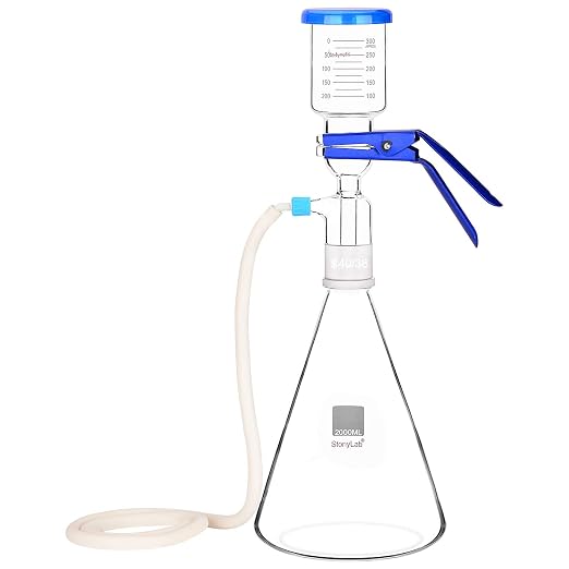 stonylab Glass Filtration Apparatus, Borosilicate Glass Vacuum Filtration by StonyLabScientific