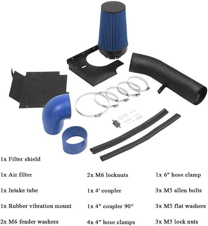 4" inches Performance Cold Air Intake Kit - Image 3