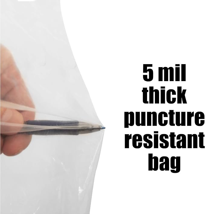 Clear Plastic Dust Collector Replacement Bag 5 Pack 20" Diameter by 43" Long - Image 7