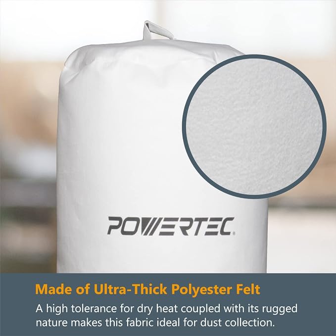POWERTEC 70333 Dust Collector Bag, 1 Micron Filter, - Image 4