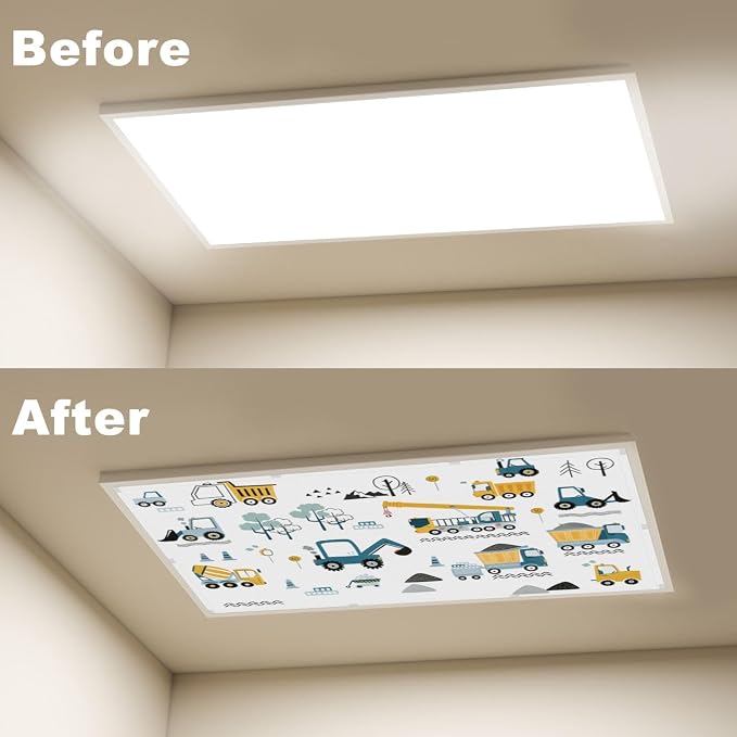 4 Pcs Fluorescent Light Covers for Ceiling Lights Construction Vehicles - Image 4
