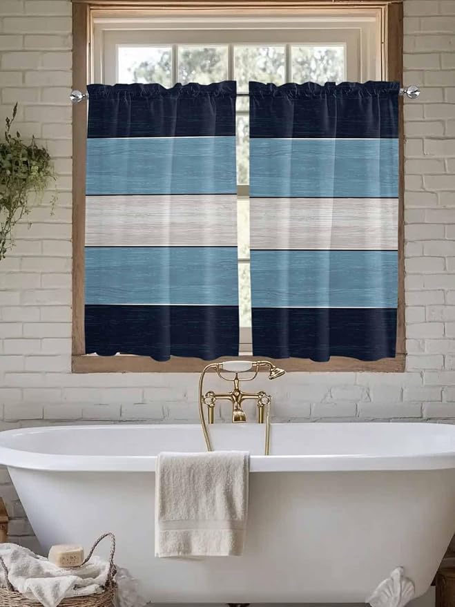 Vintage Country Woodcuts Window Valance Curtains, 2 Panel - Image 6
