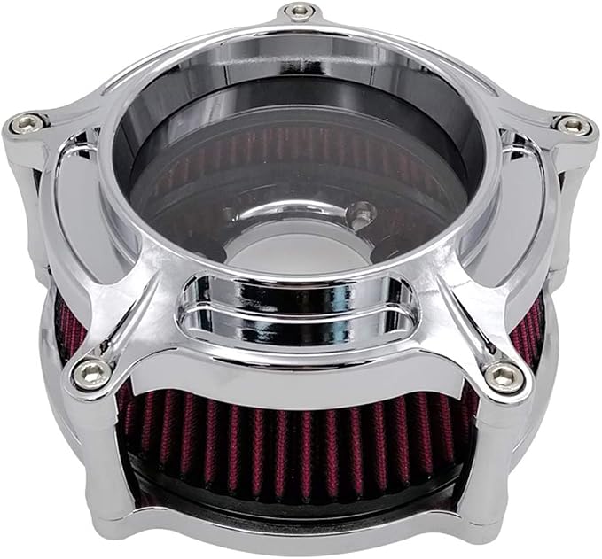 Harley Air Cleaner Chrome See Through Intake Filter Kit Cnc Cut - Image 3
