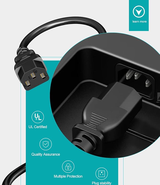 AC Powre Cord for Enerzen Ttdmk Basvacsh Onamor Home Ozone Generator Air - Image 4