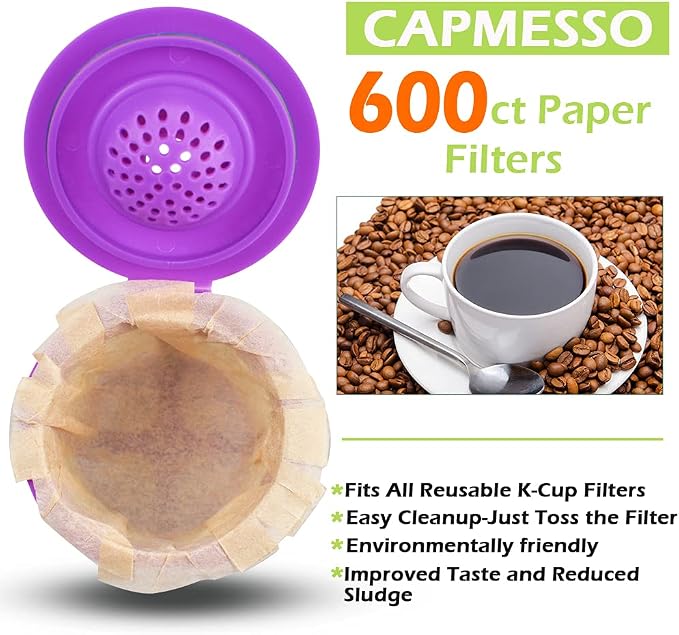 CAPMESSO Disposable Coffee Paper Filters Replacement Kerig Coffee Filters - Image 4