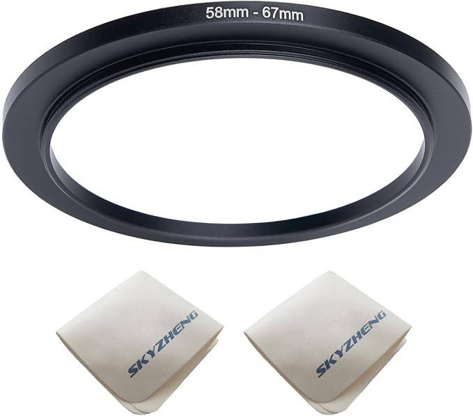 58mm Lens to 67mm Camera Lens Adapter 58mm to 67mm Step Up Ring Adapter Ring by SKYZHENG