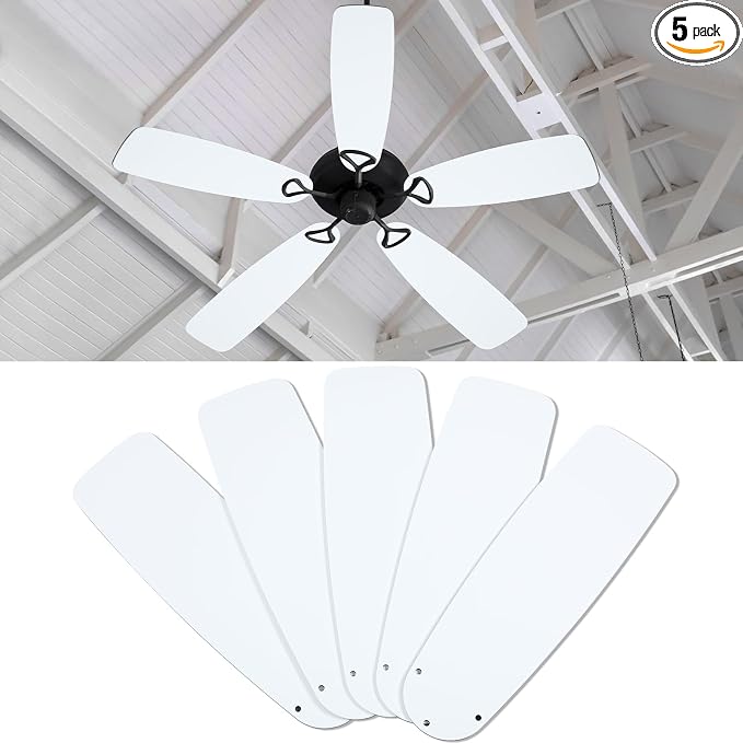 5 Pack Replacement Fan Blades for 42"/52" Ceiling Fan Waterproof Blades by Kittmip