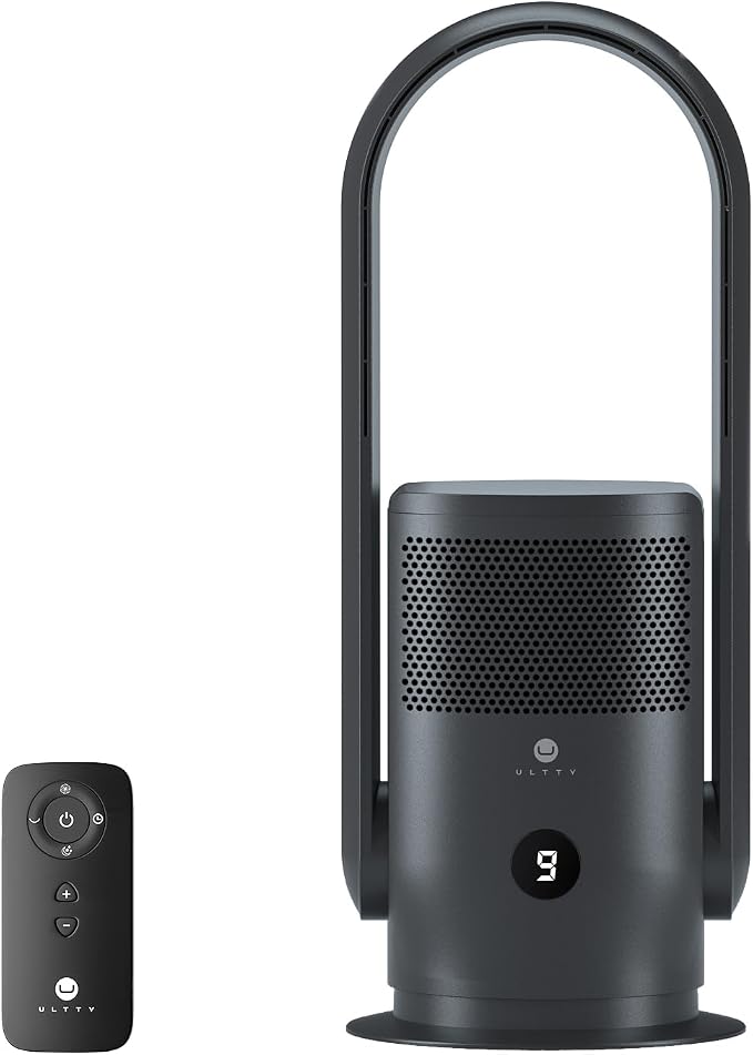 ULTTY Bladeless Tower Fan and Air Purifier Combo, Quiet Oscillating Fan - Image 9