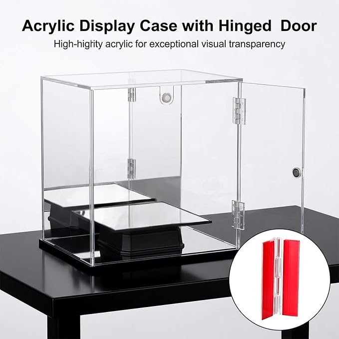 Thinp 4 Pcs Self Adhesive Clear Plastic Hinges, 65x40mm Acrylic - Image 4