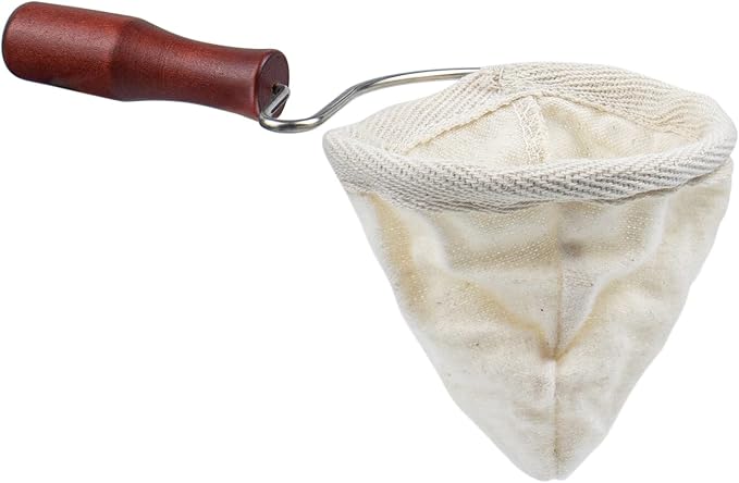 AUEAR, Wooden Handle Coffee Filter Reusable Cafe Flannel Cloth Bag Sock Strainer by AUEAR