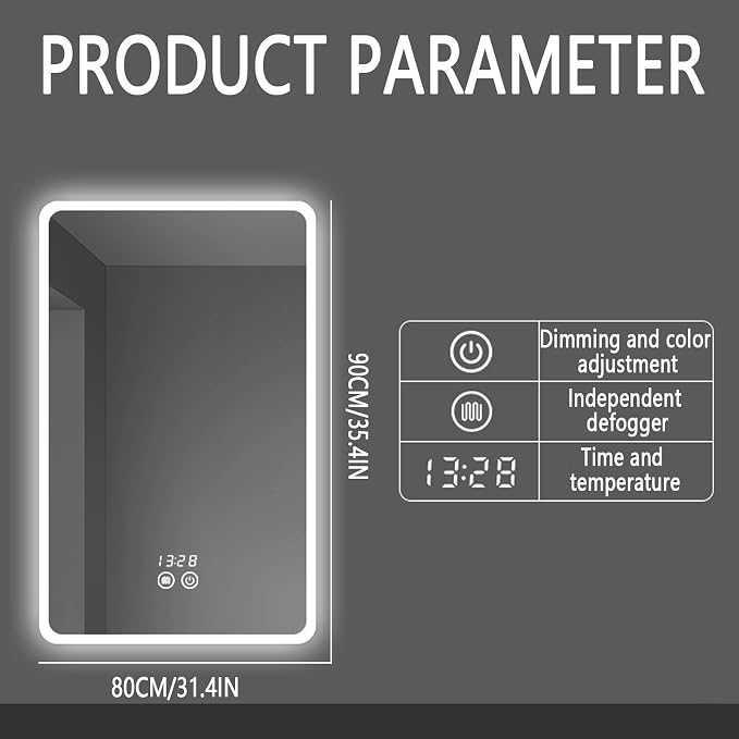 Backlit LED Illuminated Bathroom Mirror - Image 2