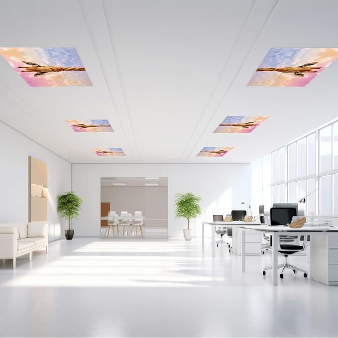 Outus 4 Pcs Fluorescent Light Cover Classroom Lighting Cover - Image 5