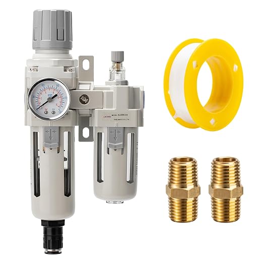 Air Pressure Regulator with Pressure Gauge, Water Separator by LNCHKA