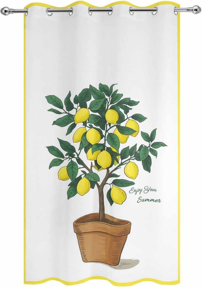 Lemons Outdoor Curtains for Patio Summer Fruit Lemon Tree Waterproof Outside - Image 9