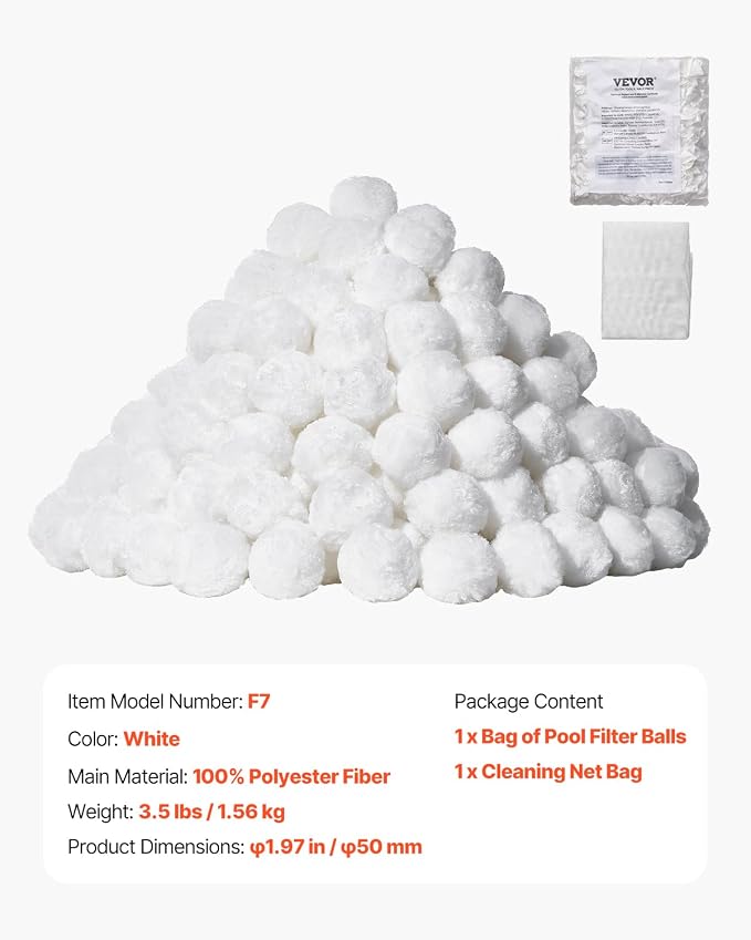 VEVOR Pool Filter Balls for Sand Filter, 3.5 lbs, Filter Balls Replace Pool - Image 7
