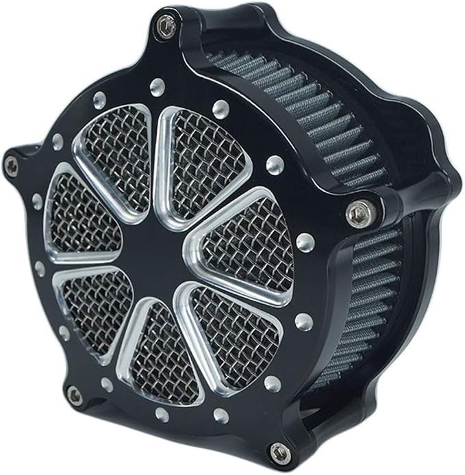 Air Filter Intake Cnc Cut Air Cleaner Venturi Motorcycle Chrome Kit - Image 4