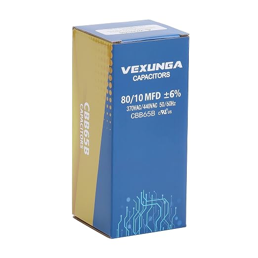 VEXUNGA 80/10 uF 80+10 MFD 370VAC or 440VAC Dual Run Start Round A/C Capacitor - Image 5