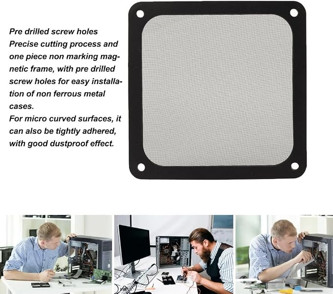 5Pcs PC Fan Dust Filter 140mm – Magnetic Frame Nylon Mesh Cover - Image 6