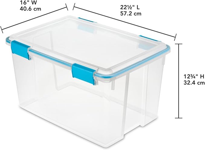 Sterilite 4 Pack Gasket Box, Weather-Resistant Storage Bins - Image 2