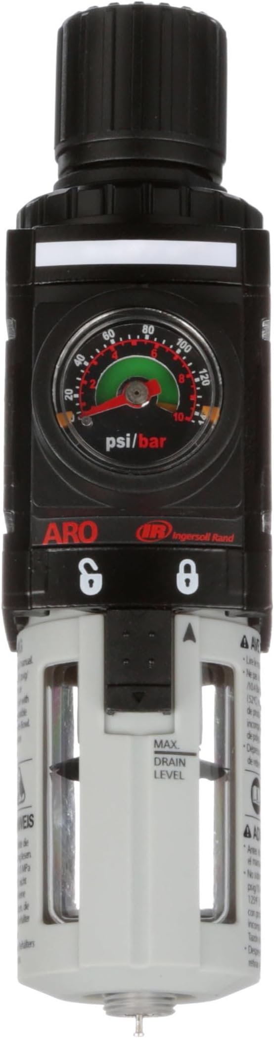 ARO P39124-600-VS Air Filter-Regulator Piggyback, 1/4" NPT - Image 2