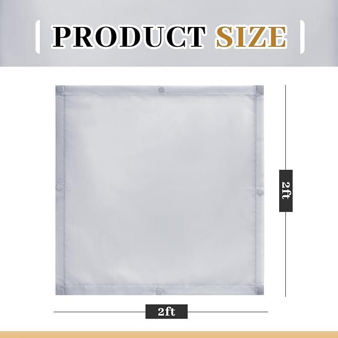 VIHOSE 4 Pcs 2 x 2 Feet Fluorescent Light Covers - Image 2