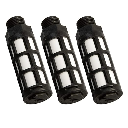 Quickun Plastic Exhaust Air Silencer, 1/2" Air Line Pneumatic Muffler Black Air by VisittheQuickun