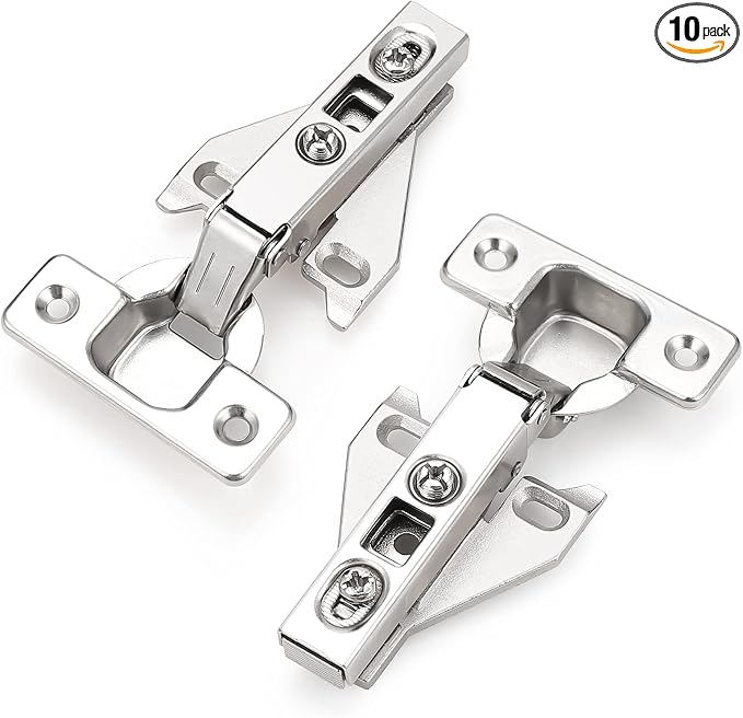 Probrico Soft Opening Kitchen Cabinet Hinges 5 Pair, Brushed Satin Nickel Face by Probrico