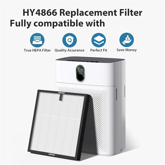 4 Pack HY4866 HEPA Air Purifier Replacement Filter，Compatible - Image 5