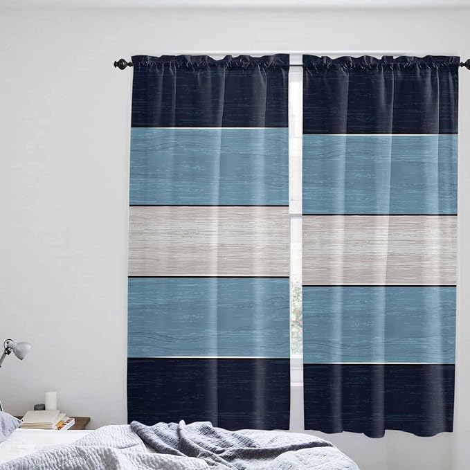 Vintage Country Woodcuts Window Valance Curtains, 2 Panel - Image 8