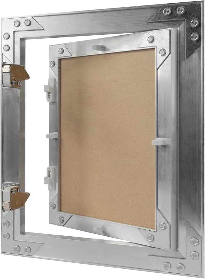 8" x 10" Inch Aluminum Drywall Access Panel - Service Shaft Door - Plumbing, Electricity, Heating, Alarm Wall Inspection hatch for Drywall - Bathroom Service Access Hole Cover