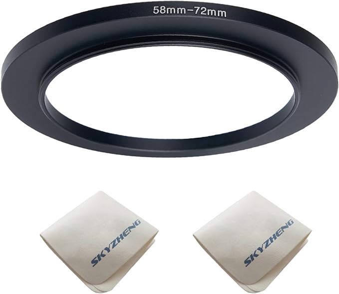 58mm Lens to 72mm Camera Lens Adapter 58mm to 72mm Step Up Ring Adapter Ring by SKYZHENG
