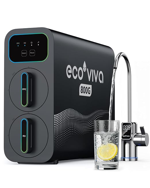 E8 800GPD Compact Reverse Osmosis System 800 GPD Fast Flow RO Water Filter by ECOVIVAWATER