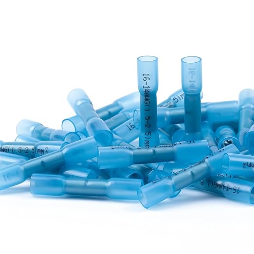 AIRIC Heat Shrink Butt Connectors 16-14 AWG, Insulated Marine Grade Connector by AIRIC