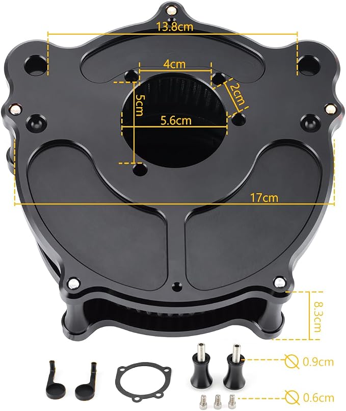 Motorcycle Air Filter Skull Style Air Cleaner - Image 5