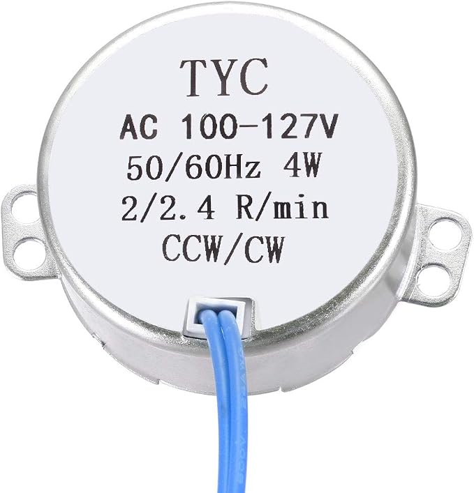 uxcell Synchronous Motor AC 100-127V 2-2.4RMP 50-60Hz 4W Double Flat Shaft - Image 2