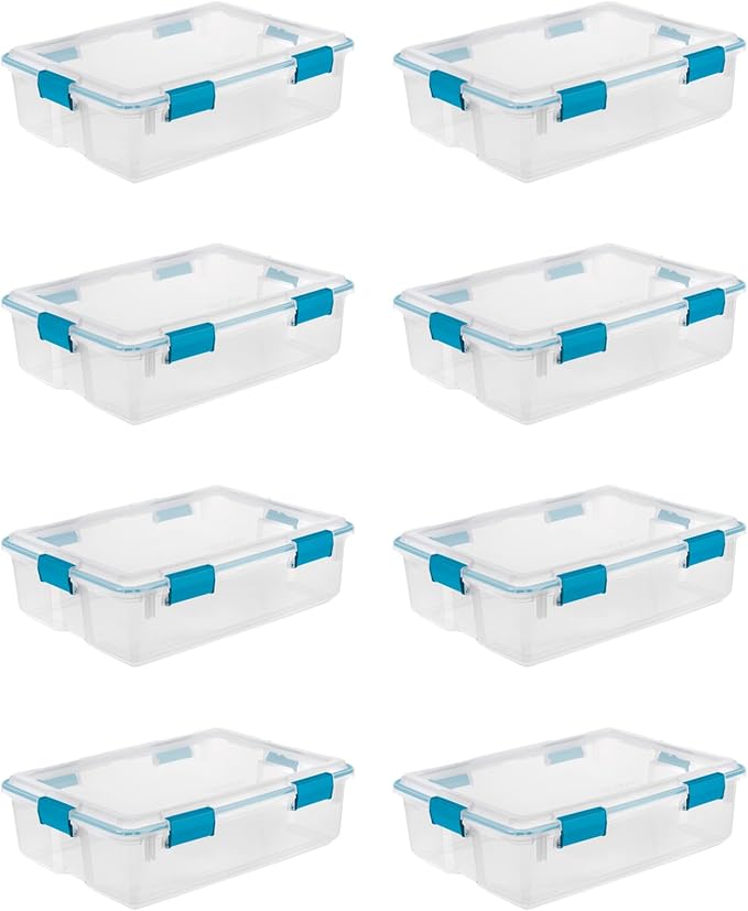Sterilite 8-Pack Gasket Box, Weather-Resistant Storage Bins - Image 8