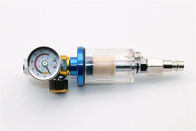 M5RU Sand Blaster Gun Kit Spray Gun Air Regulator Gauge+in-line Water Trap - Image 2