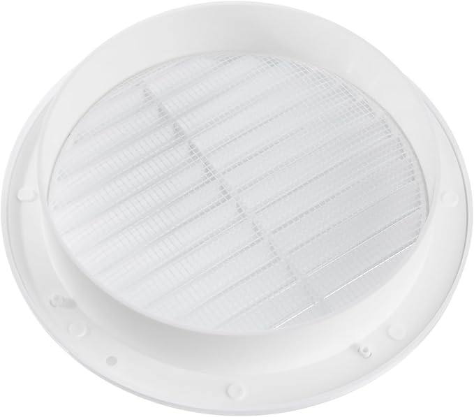 White 6" Inch Round Ventilation Grille - Image 4