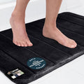 GORILLA GRIP Memory Foam Bath Mat, Soft Absorbent US Designed Bathroom Rug, Gripping Dots Machine Washable Bathmat, Cushioned Floor Mats, Shower Sink Rugs Room Décor Accessories, 36x24 Black