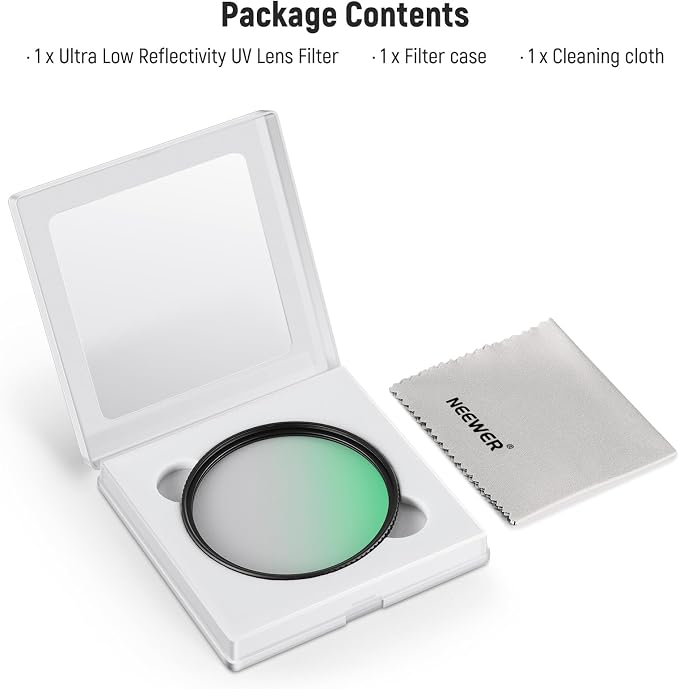 NEEWER 49mm Ultra Low Reflectivity UV Lens Filter, UV Protection Filter - Image 8