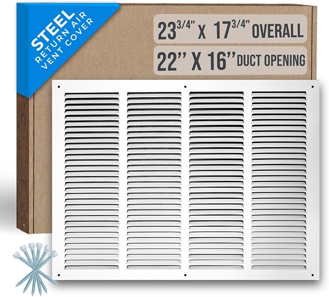 Fits 22x16 Duct Opening | Steel Return Air Grille by Handua | Vent Cover Grill by Handua