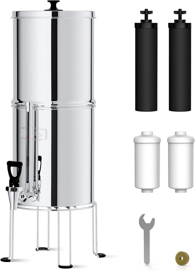 Waterdrop Gravity-fed Water Filter System, 2.25G Stainless-Steel System by Waterdrop