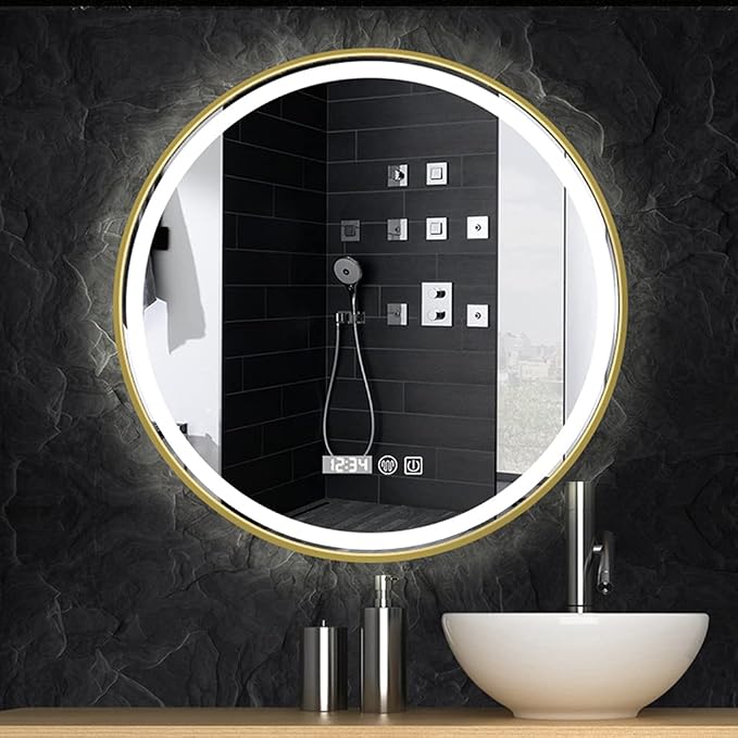 Round Wall Mirror LED Illuminated Bathroom Mirror - Image 2