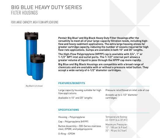 Pentair Pentek 150238 Big Blue Filter Housing - Image 2