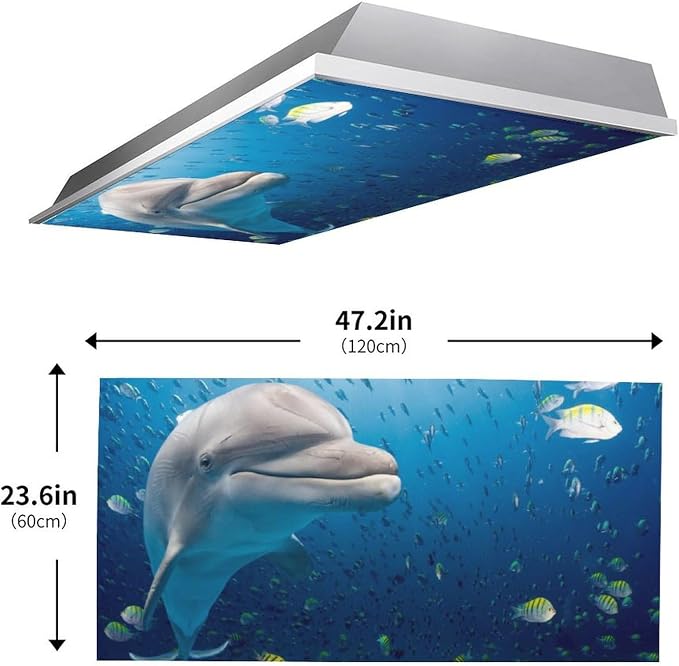 2PCS Fluorescent Light Covers for Classroom Ceiling Lights Magnetic Light Covers - Image 3