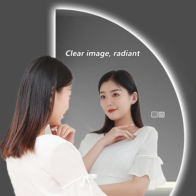 LED Bathroom Mirror with LED Lights, Wall Mounted Bathroom Mirror with Demister - Image 4