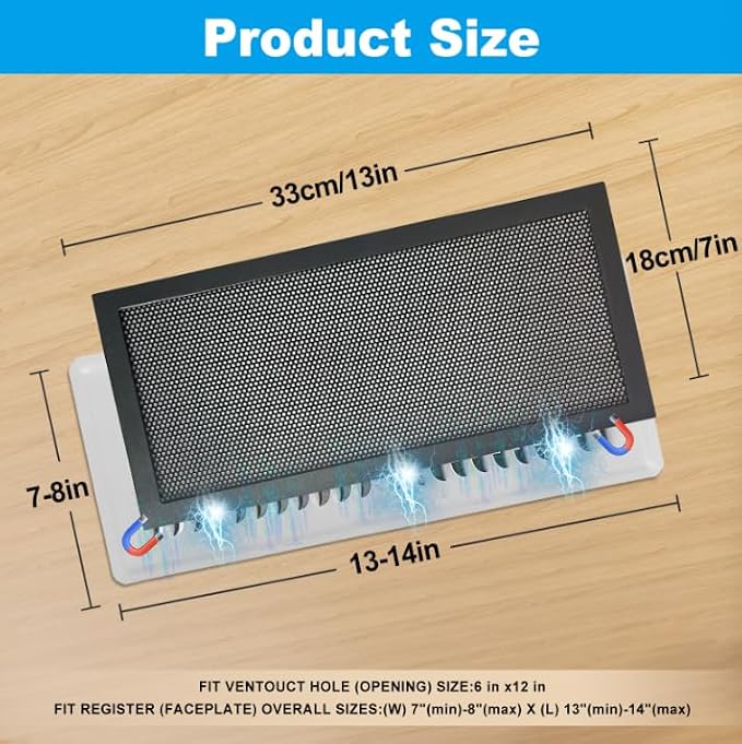 4-Pack 7"x13" Powerful Magnetic Vent Covers - Image 2
