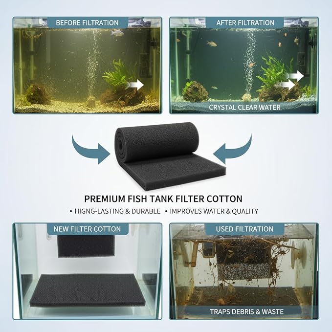 Aquarium Carbon Pad -Premium Cut to Fit Carbon Infused Filter Pad Media - Image 7