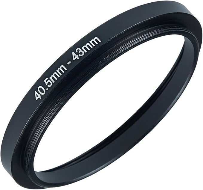 40.5mm to 43mm Step-up Adapter Rings Filter Adapter Black Metal Step Down by Unknown